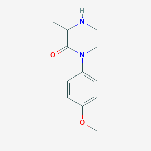 molecular formula C12H16N2O2 B1369351 1-(4-Methoxyphenyl)-3-methylpiperazin-2-one 