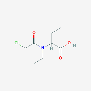 molecular formula C8H14ClNO3 B136936 2-[(2-Chloroacetyl)-ethylamino]butanoic acid CAS No. 138062-78-9