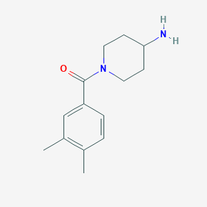 molecular formula C14H20N2O B1369363 1-(3,4-Dimethylbenzoyl)piperidin-4-amine 