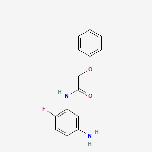 molecular formula C15H15FN2O2 B1369369 N-(5-Amino-2-fluorophenyl)-2-(4-methylphenoxy)-acetamide CAS No. 1016731-64-8