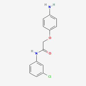 molecular formula C14H13ClN2O2 B1369378 2-(4-Aminophenoxy)-N-(3-chlorophenyl)acetamide 