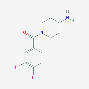 molecular formula C12H14F2N2O B1369383 1-(3,4-Difluorobenzoyl)piperidin-4-amine 