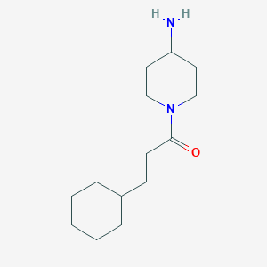 molecular formula C14H26N2O B1369384 1-(4-Aminopiperidin-1-yl)-3-cyclohexylpropan-1-one 