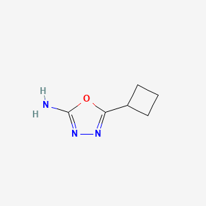 molecular formula C6H9N3O B1369394 5-Cyclobutyl-1,3,4-oxadiazol-2-amine CAS No. 89464-84-6