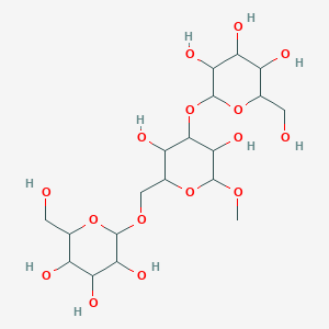 molecular formula C₁₉H₃₄O₁₆ B013694 2-[[3,5-二羟基-6-甲氧基-4-[3,4,5-三羟基-6-(羟甲基)氧杂环-2-基]氧氧杂环-2-基]甲氧基]-6-(羟甲基)氧杂环-3,4,5-三醇 CAS No. 68601-74-1
