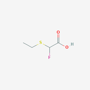 molecular formula C4H7FO2S B1369404 2-(Ethylsulfanyl)-2-fluoroacetic acid 