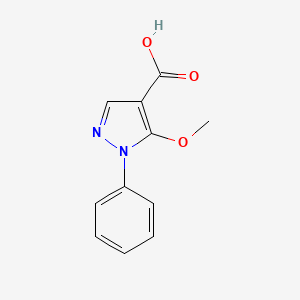 molecular formula C11H10N2O3 B1369420 5-Methoxy-1-phenyl-1H-pyrazole-4-carboxylic acid CAS No. 88585-23-3