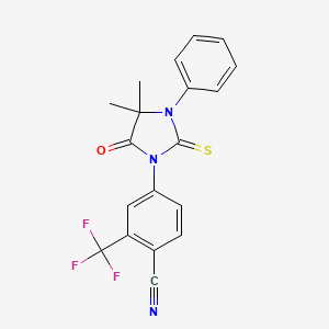 4-[3-Phenyl-4,4-dimethyl-5-oxo-2-thioxoimidazolidin-1-yl]-2-trifluoromethylbenzonitrile