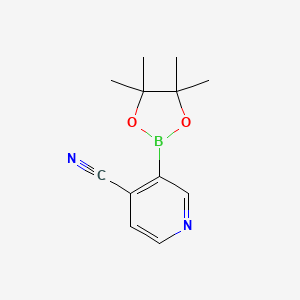 molecular formula C12H15BN2O2 B1369431 3-(4,4,5,5-Tetramethyl-1,3,2-dioxaborolan-2-yl)isonicotinonitrile CAS No. 878194-91-3