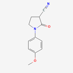 molecular formula C12H12N2O2 B1369449 1-(4-Methoxyphenyl)-2-oxopyrrolidine-3-carbonitrile CAS No. 930298-98-9