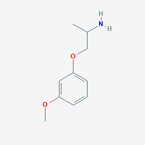 molecular formula C10H15NO2 B13694519 1-(3-Methoxyphenoxy)propan-2-amine 