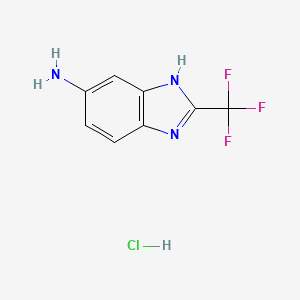 molecular formula C8H7ClF3N3 B1369455 2-Trifluoromethyl-3H-benzoimidazol-5-ylamine hydrochloride CAS No. 1185303-39-2