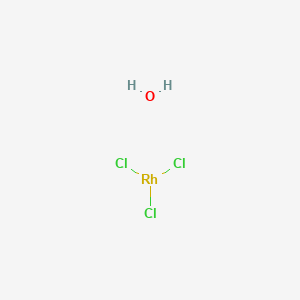 molecular formula Cl3H2ORh B1369463 Rhodium trichloride hydrate 