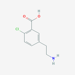 molecular formula C9H10ClNO2 B1369478 5-(2-Aminoethyl)-2-chlorobenzoic acid 