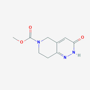 molecular formula C9H11N3O3 B1369488 methyl 3-oxo-2H,3H,5H,6H,7H,8H-pyrido[4,3-c]pyridazine-6-carboxylate 