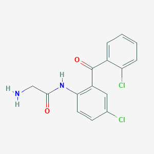 2-amino-N-[4-chloro-2-(2-chlorobenzoyl)phenyl]acetamide