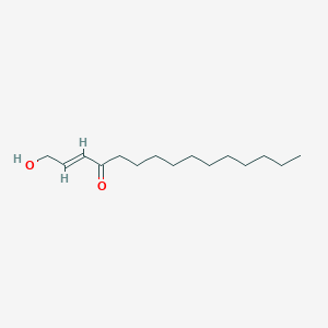 B136950 1-Hydroxy-2-pentadecen-4-one CAS No. 142450-06-4