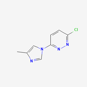 molecular formula C8H7ClN4 B1369511 3-Chloro-6-(4-methyl-1H-imidazol-1-yl)pyridazine CAS No. 941294-26-4