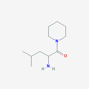 molecular formula C11H22N2O B1369518 [3-Methyl-1-(piperidin-1-ylcarbonyl)butyl]amine 