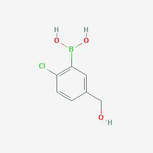 molecular formula C7H8BClO3 B1369529 2-Chloro-5-hydroxymethylphenylboronic acid CAS No. 1003042-59-8
