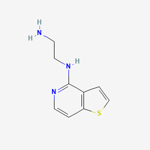 molecular formula C9H11N3S B1369537 4-(2-Aminoethyl)aminothieno[3,2-c]pyridine 
