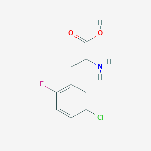 molecular formula C9H9ClFNO2 B1369543 2-Amino-3-(5-chloro-2-fluorophenyl)propanoic acid CAS No. 1259966-96-5