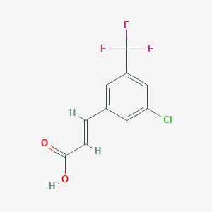 molecular formula C10H6ClF3O2 B1369544 3-Chloro-5-(trifluoromethyl)cinnamic acid CAS No. 886761-69-9