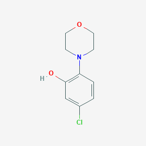 molecular formula C10H12ClNO2 B13695472 5-Chloro-2-morpholinophenol 
