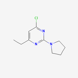 molecular formula C10H14ClN3 B1369550 4-Chloro-6-ethyl-2-(pyrrolidin-1-YL)pyrimidine CAS No. 901586-62-7