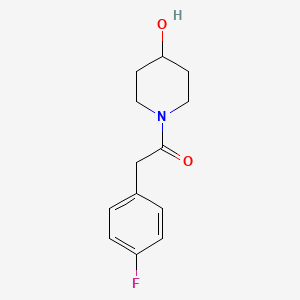 2-(4-Fluorophenyl)-1-(4-hydroxypiperidin-1-yl)ethan-1-one