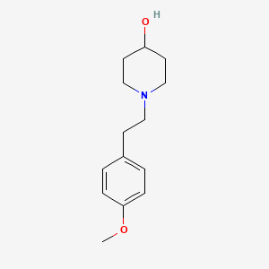 molecular formula C14H21NO2 B1369568 1-[2-(4-Methoxyphenyl)ethyl]piperidin-4-ol 