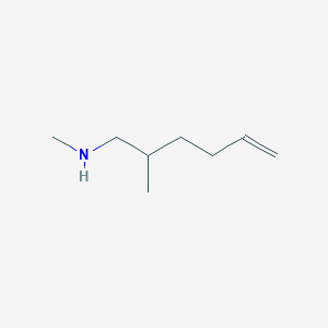 molecular formula C8H17N B1369572 N,2-dimethylhex-5-en-1-amine 
