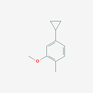 molecular formula C11H14O B13695752 5-Cyclopropyl-2-methylanisole 