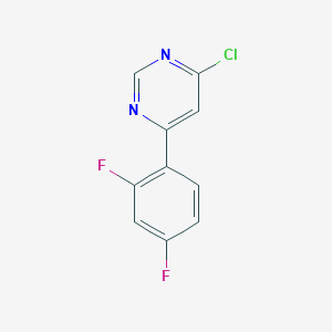molecular formula C10H5ClF2N2 B1369583 4-Chloro-6-(2,4-difluorophenyl)pyrimidine 