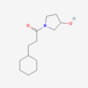 molecular formula C13H23NO2 B1369598 3-Cyclohexyl-1-(3-hydroxypyrrolidin-1-yl)propan-1-one 