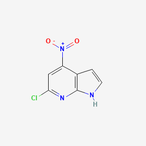 molecular formula C7H4ClN3O2 B1369609 6-chloro-4-nitro-1H-pyrrolo[2,3-b]pyridine CAS No. 688781-87-5