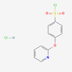 molecular formula C11H9Cl2NO3S B1369617 4-(Pyridin-2-yloxy)benzene-1-sulfonyl chloride hydrochloride CAS No. 1170110-04-9