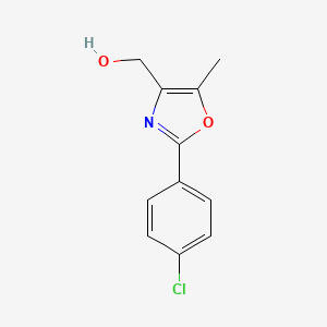 molecular formula C11H10ClNO2 B1369627 (2-(4-Chlorophenyl)-5-methyloxazol-4-yl)methanol 