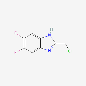 molecular formula C8H5ClF2N2 B1369632 2-(chloromethyl)-5,6-difluoro-1H-benzimidazole CAS No. 847615-28-5