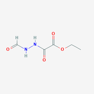 molecular formula C5H8N2O4 B13696508 Ethyl 2-(2-formylhydrazinyl)-2-oxoacetate 
