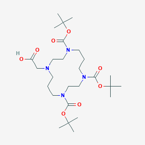 molecular formula C27H50N4O8 B13696803 4,8,11-Tris-Boc-1,4,8,11-tetraazacyclotetradecane-1-acetic Acid 