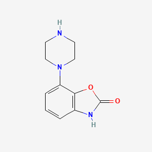 molecular formula C11H13N3O2 B1369688 7-(Piperazin-1-yl)-benzoxazol-2(3H)-one CAS No. 105685-26-5