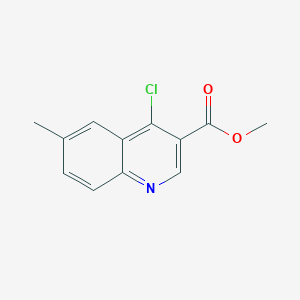 molecular formula C12H10ClNO2 B1369695 Methyl 4-chloro-6-methylquinoline-3-carboxylate 