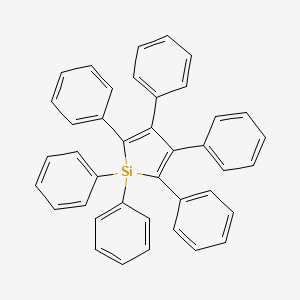 molecular formula C40H30Si B1369710 1,1,2,3,4,5-Hexaphenyl-1H-silole CAS No. 752-28-3