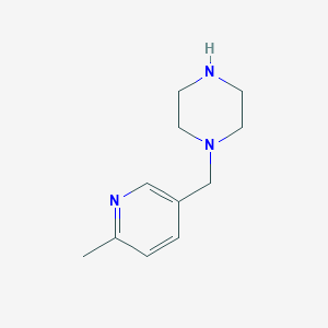 molecular formula C11H17N3 B1369717 1-((6-Methylpyridin-3-yl)methyl)piperazine CAS No. 1211580-85-6