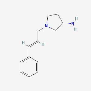 molecular formula C13H18N2 B1369726 1-Cinnamylpyrrolidin-3-amine 