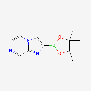molecular formula C12H16BN3O2 B13697314 Imidazo[1,2-a]pyrazine-2-boronic Acid Pinacol Ester 