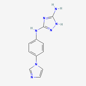 N3-(4-(1H-Imidazol-1-yl)phenyl)-1H-1,2,4-triazole-3,5-diamine