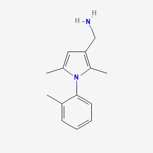 [2,5-Dimethyl-1-(2-methylphenyl)pyrrol-3-yl]methanamine