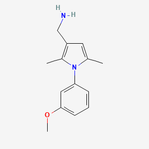 [1-(3-Methoxyphenyl)-2,5-dimethylpyrrol-3-yl]methanamine